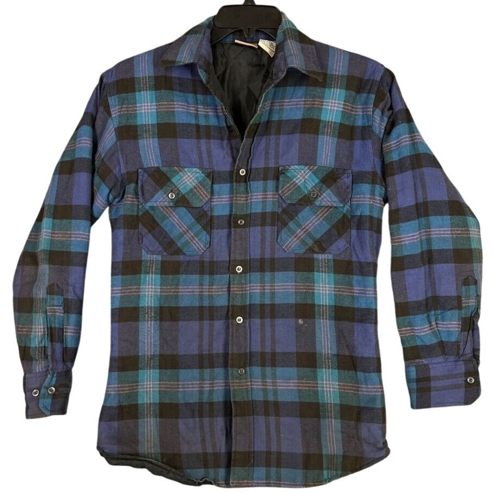 Sports Afield Insulated Plaid Shirt Jacket Men‎ S Vintage Y2K Shacket Utility